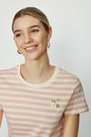 Coast Striped Pocket Embroidered Flower T-shirt thumbnail 1