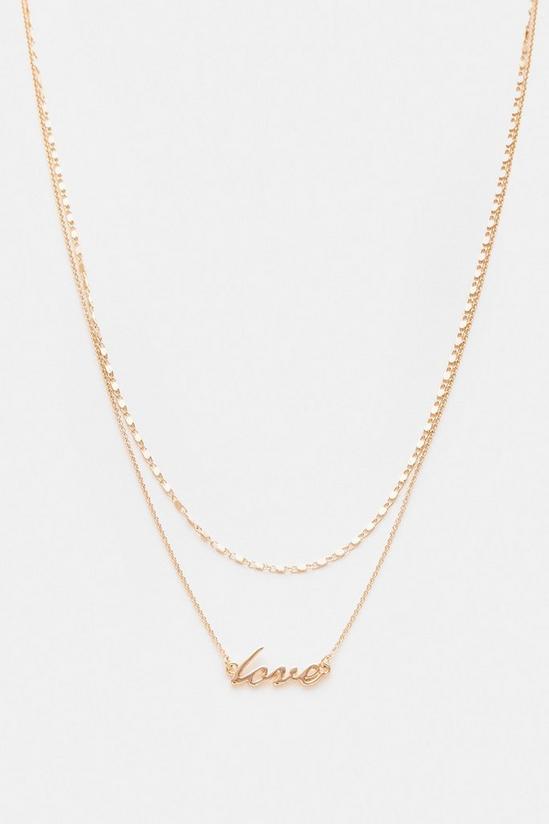 Coast Love Slogan Layered Necklace 2