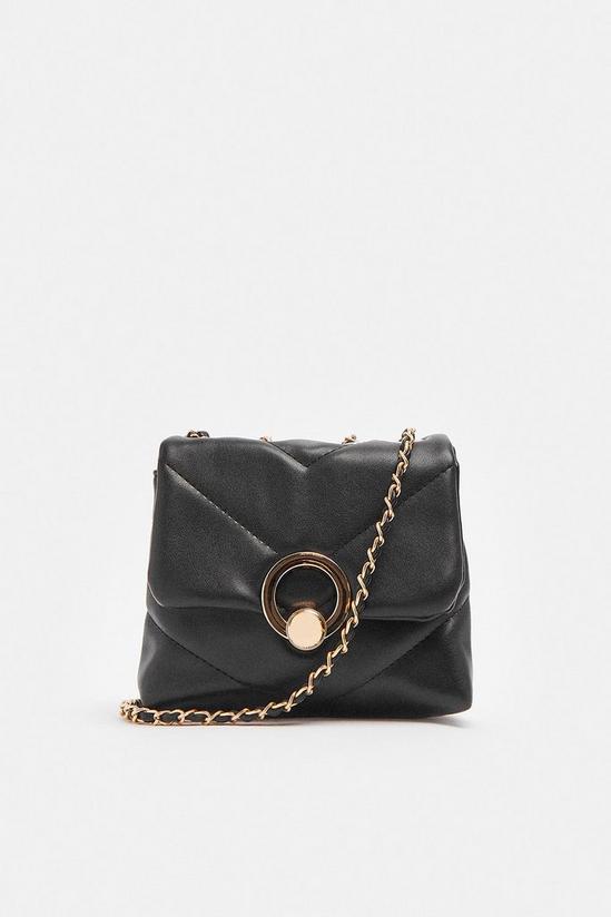 Coast Quilted Ring Detail Bag With Chain Strap 2