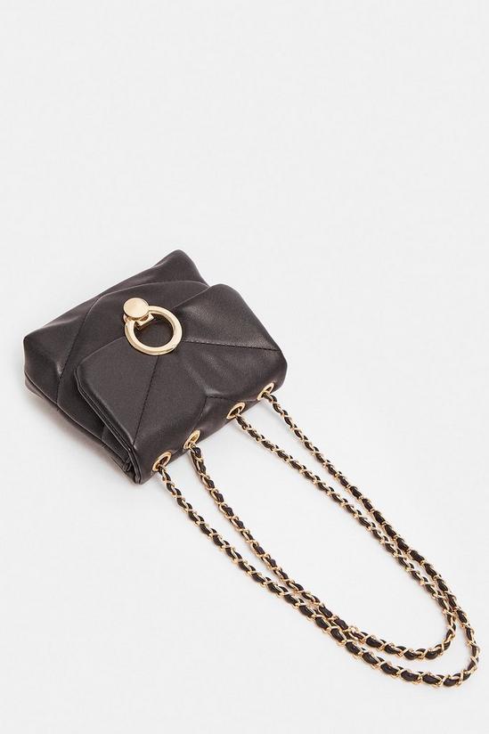 Coast Quilted Ring Detail Bag With Chain Strap 4