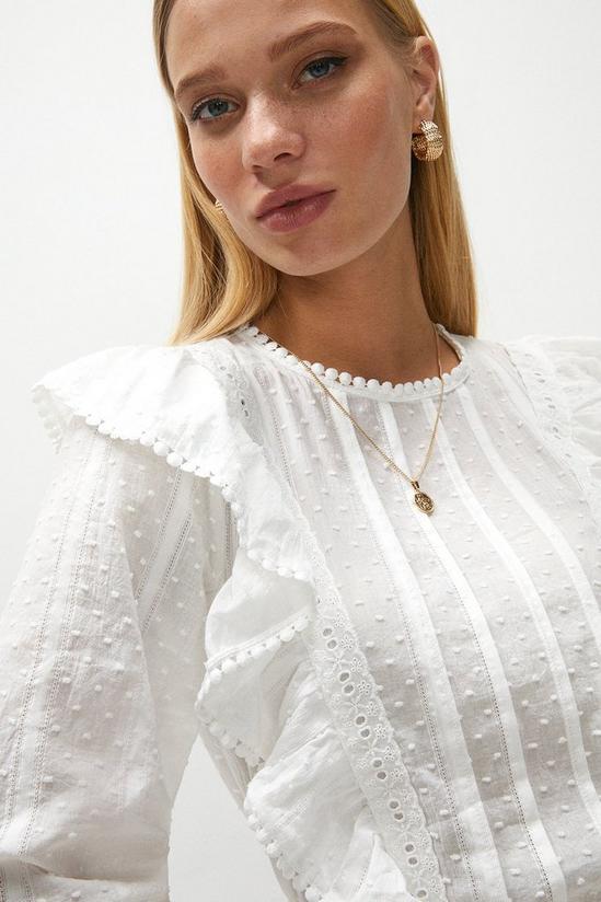 Coast Frill And Lace Detail Dobby Blouse 1