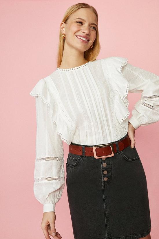 Coast Frill And Lace Detail Dobby Blouse 2