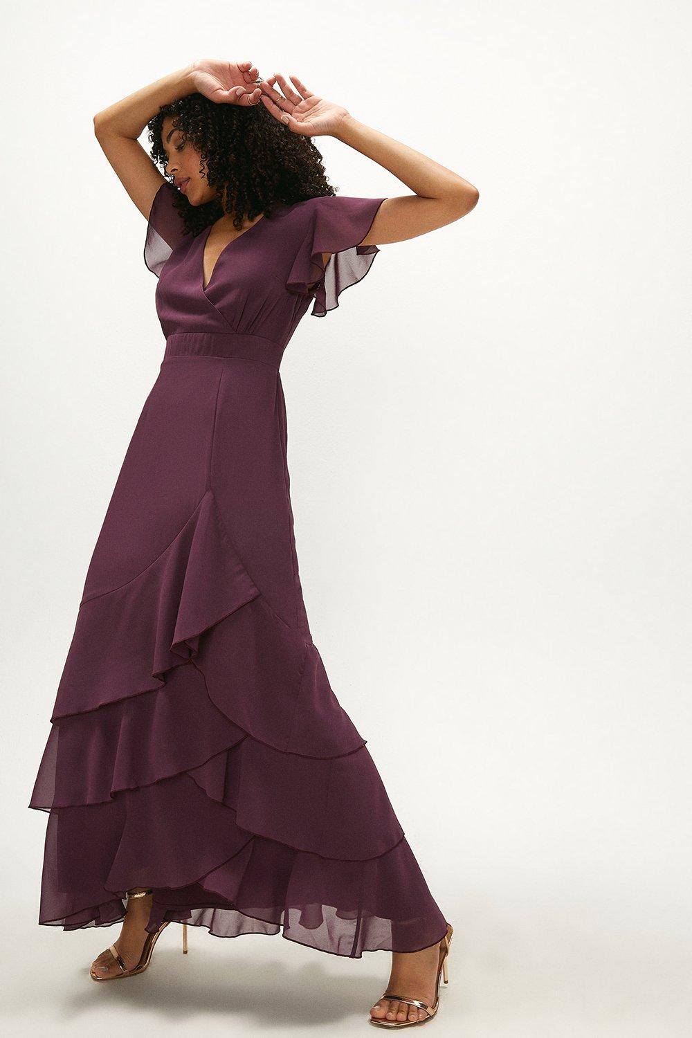 Maxi dress discount with ruffle bottom