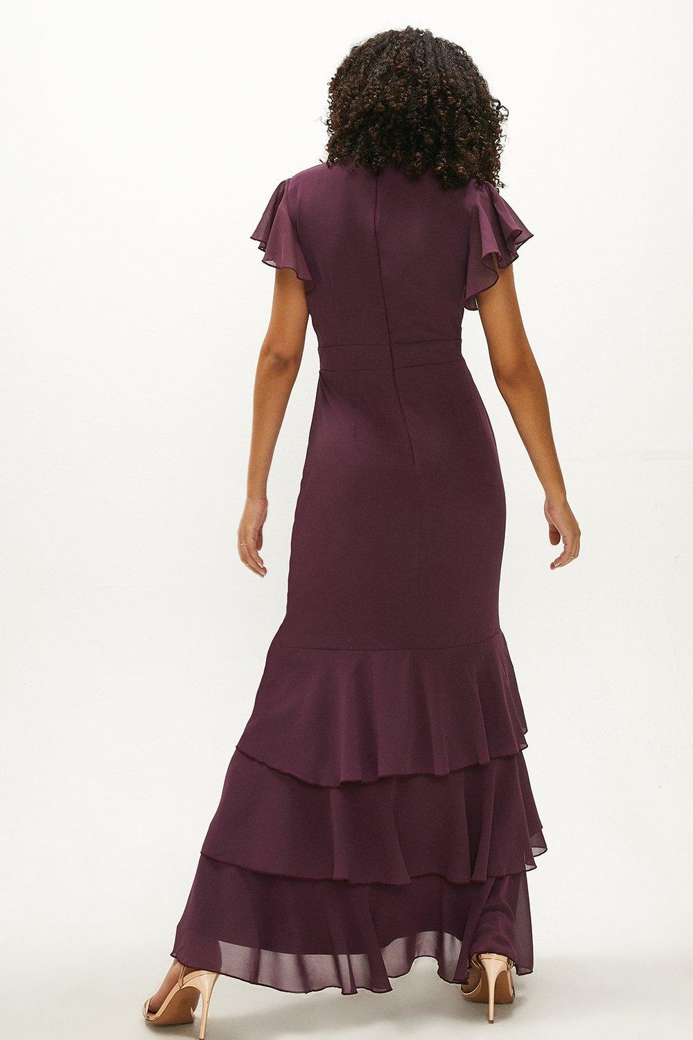 Maxi dress hotsell with ruffle bottom