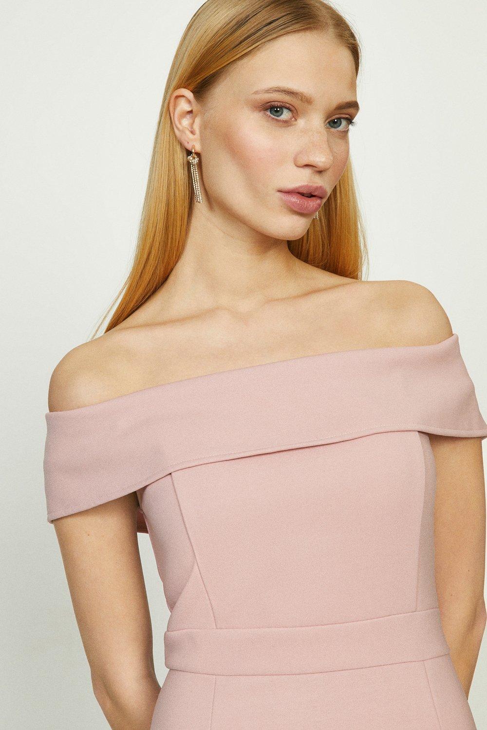 Bardot Mini Dress - Pink