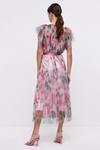 Coast Mesh Printed Dress With Pleated Skirt thumbnail 6