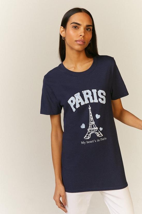 Coast Paris Distress Print T Shirt 1
