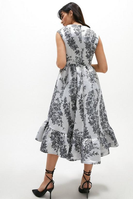 Coast Flippy Skirt Midi Jacquard Dress 3