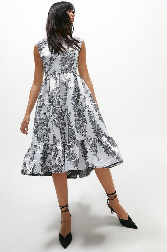 Coast Flippy Skirt Midi Jacquard Dress 4
