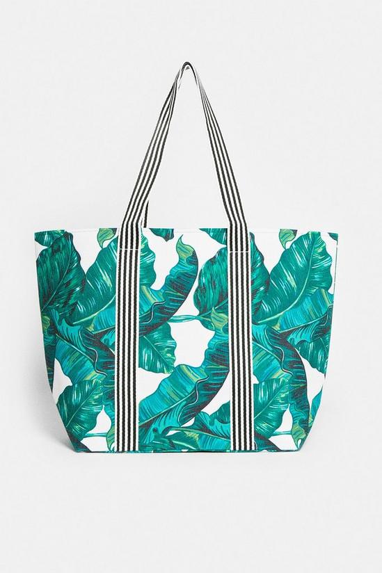 Coast Palm Print Canvas Bag 1