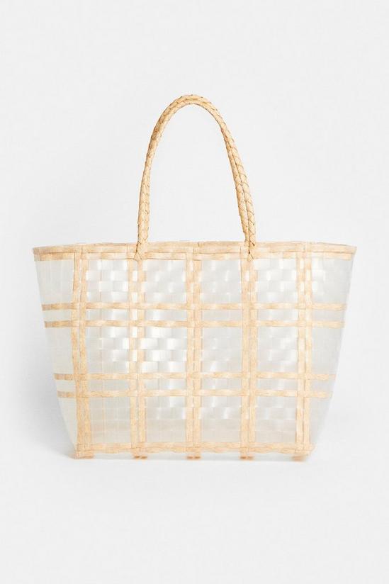 Coast Straw Contrast Shopper Bag 1