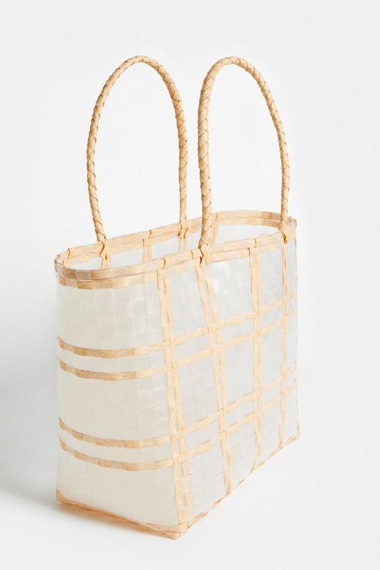 Coast Straw Contrast Shopper Bag 2