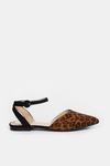 Coast Wide Fit Leopard Backless Pointed Ballet Pumps thumbnail 1