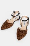 Coast Wide Fit Leopard Backless Pointed Ballet Pumps thumbnail 3