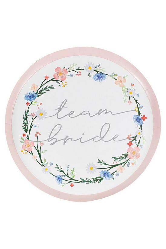 Coast Ginger Ray 8 Floral Team Bride Paper Plates 2