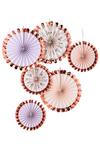 Coast Ginger Ray Mixed Pack Of 6 Fan Decorations thumbnail 2