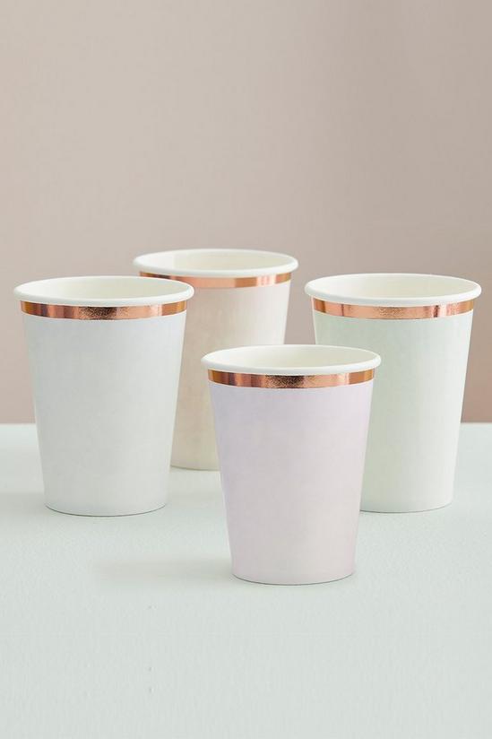 Coast Ginger Ray Rose Gold Foiled Pastel Cups X8 1