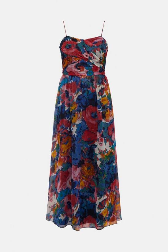 Coast Ruched Bodice Cami Crinkle Floral Midi Dress 4