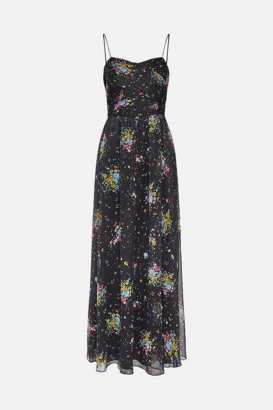Coast Ruched Bodice Cami Crinkle Floral Maxi Dress 4