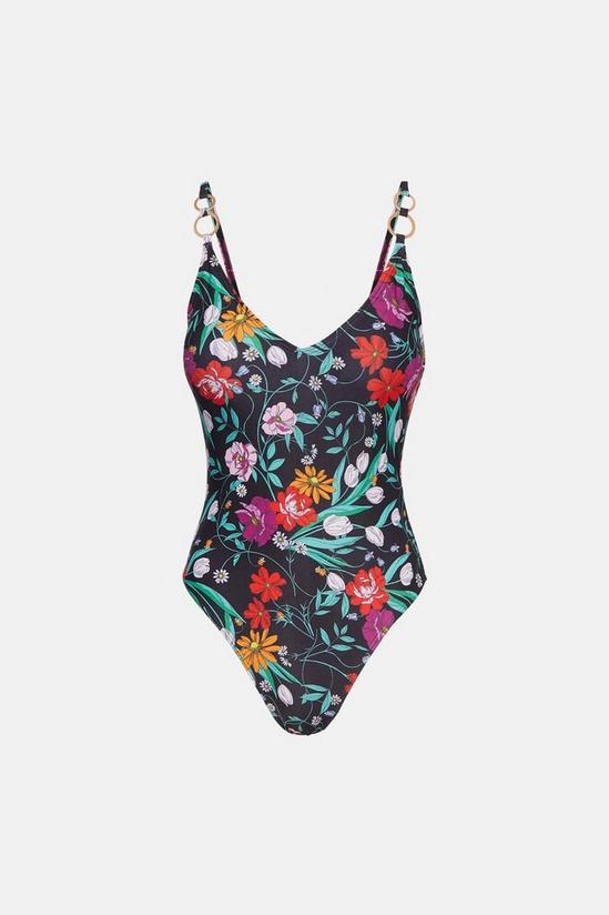 Coast Floral Ring Detail Plunge Swimsuit 4