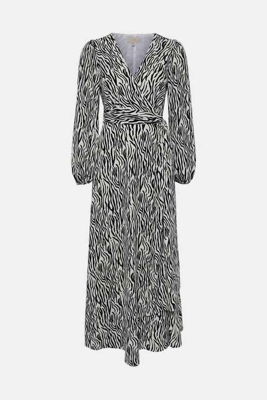 Coast Full Skirted Zebra Print Wrap Dress 4
