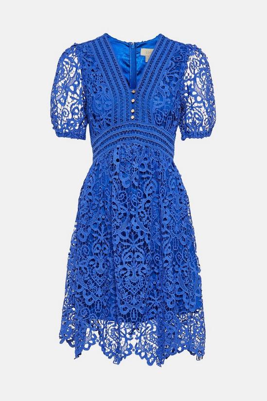 Coast Lisanne Dress with Lace Top, Cobalt Blue, 8 - 10 UK, RRP