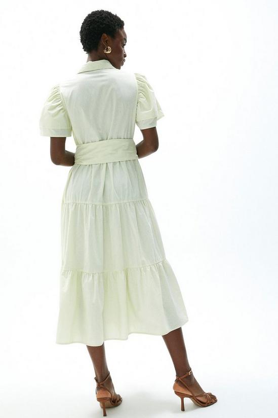 Coast Frill Sleeve Belted Maxi Cotton Shirt Dress 3