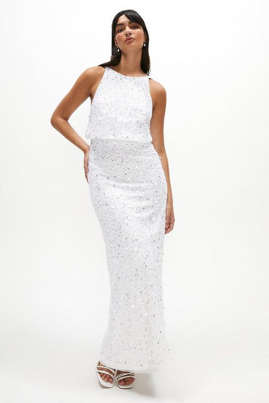 Coast All Over Sequin Backless Maxi Dress 1