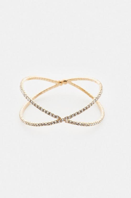 Coast Single Criss Cross Gold Cuff Bracelet 2