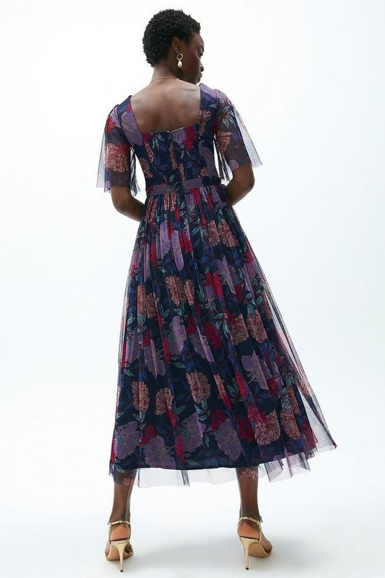 Coast Printed Frill Sleeve Maxi Dress 3