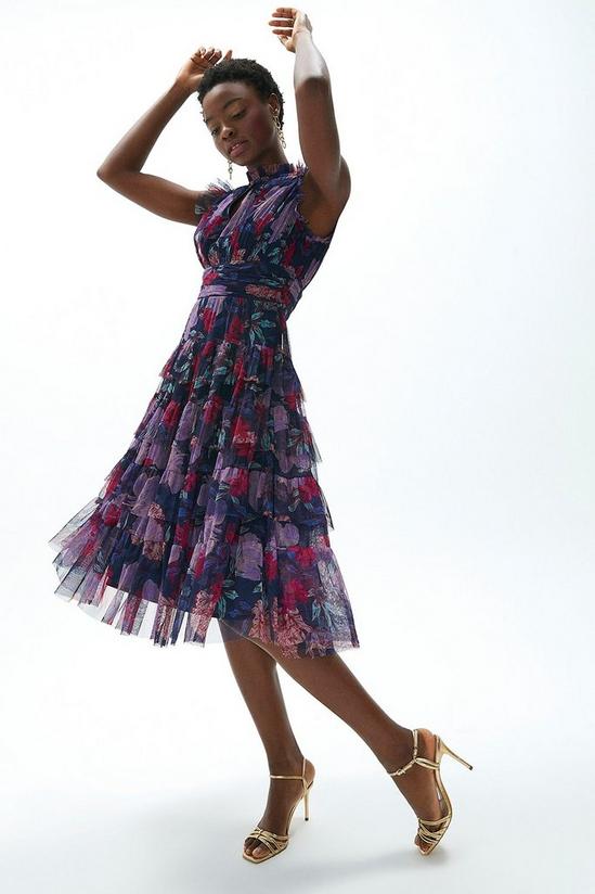 Coast Floral Tiered Frill Sleeve Dress 2