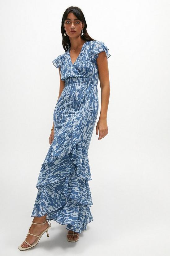 Coast Printed Tiered Hem Ruffle Maxi Dress 1
