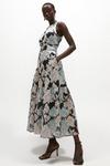 Coast Premium Jacquard Tiered Belted Midaxi Dress thumbnail 1