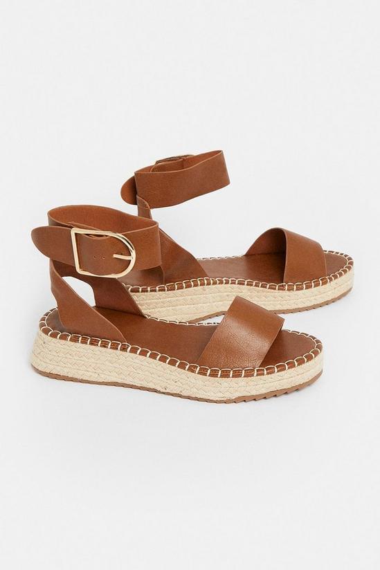 Coast Ankle Strap Flatforms With Buckle Detail 3