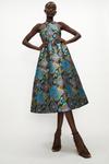 Coast Cross Front Jacquard Full Skirt Midi Dress thumbnail 1