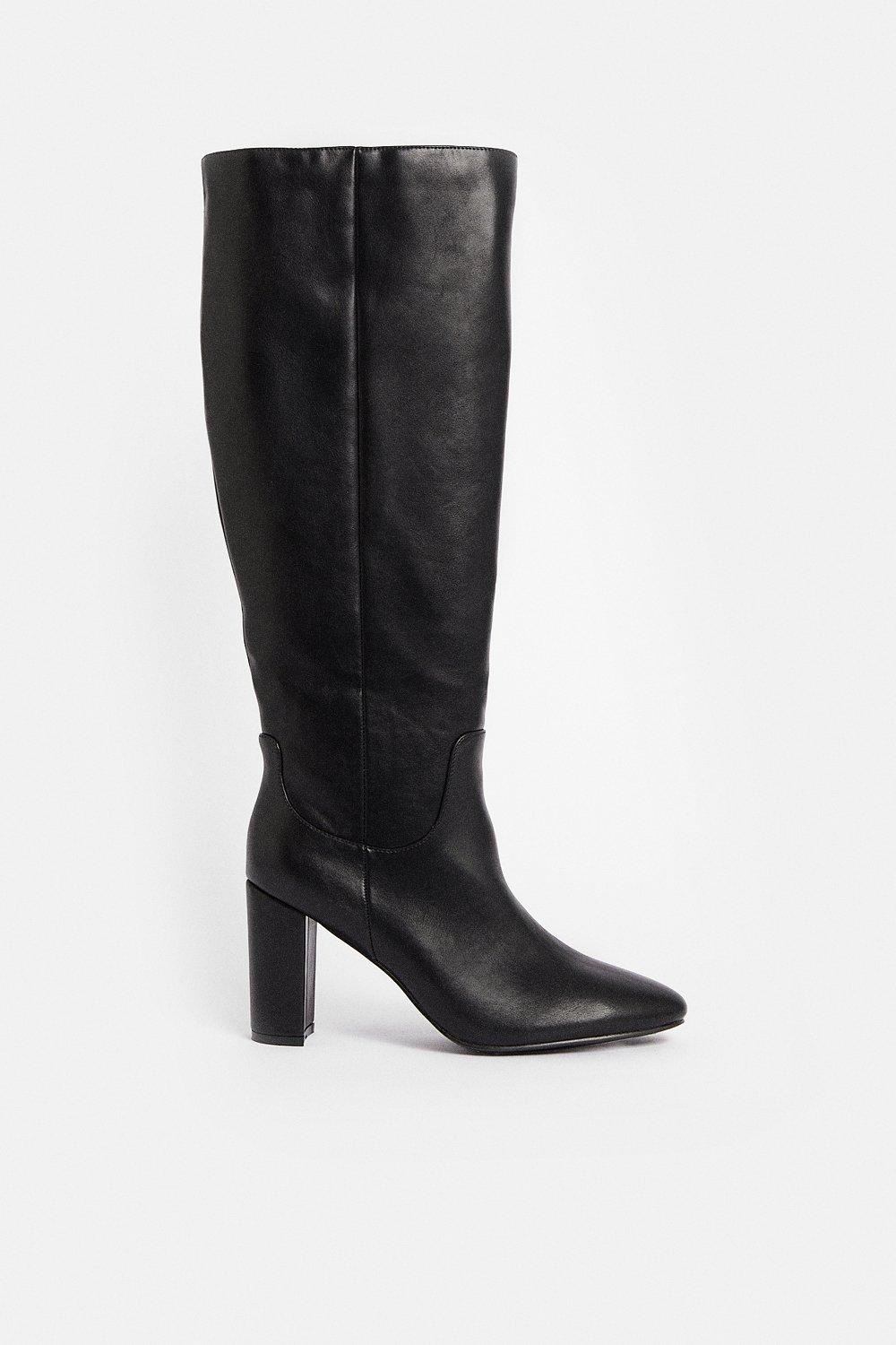 Carvela polished flat knee on sale boots