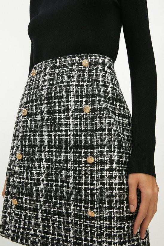 Coast Gold Button Tweed Pelmet Skirt 2