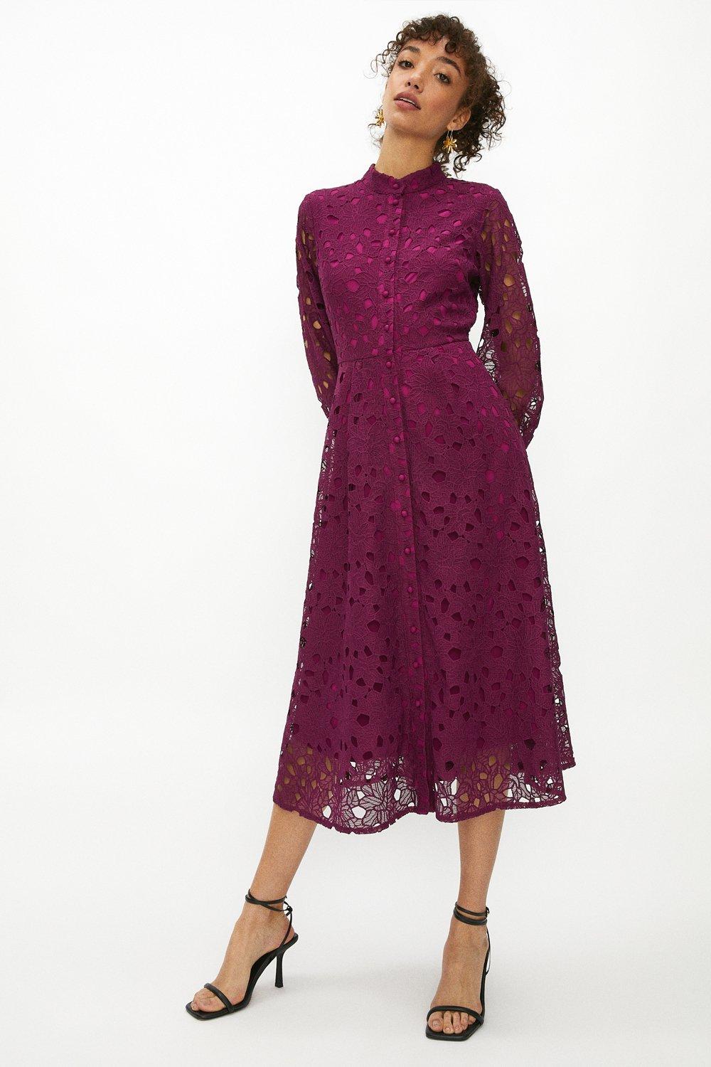 Long lace cheap shirt dress