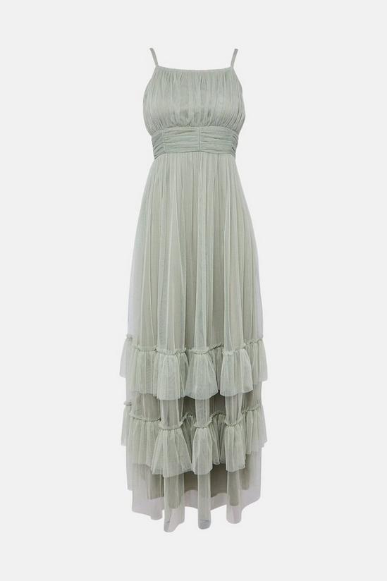 Coast Oasis Strappy Mesh Tiered Maxi Dress 5