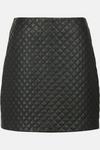 Coast Premium Leather Quilted Mini Skirt thumbnail 4