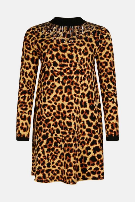 Coast Embellished Leopard Knitted Dress 4