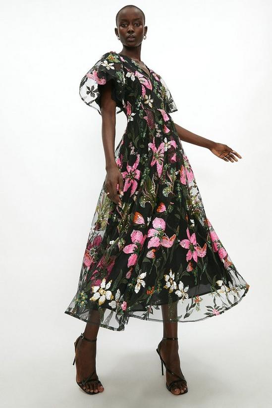 Coast Premium Floral Sequin Mega Midaxi Dress 1