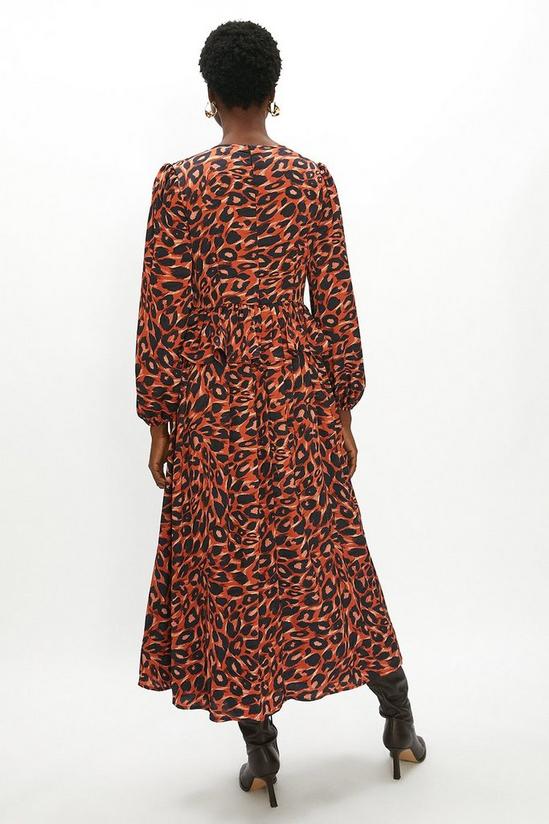 Coast V Neck Long Sleeve Printed Midi Dress 3