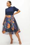 Coast Plus Size Floral Detailed Jacquard Midi Dress thumbnail 1