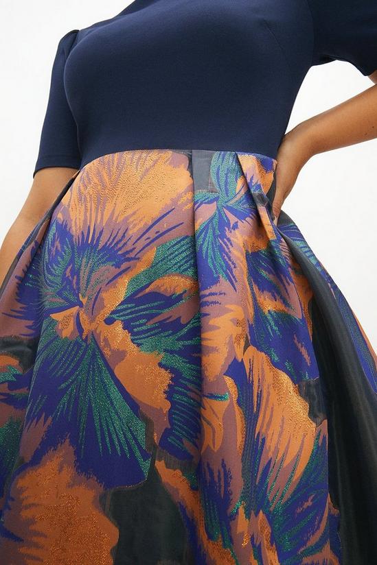 Coast Plus Size Floral Detailed Jacquard Midi Dress 2
