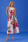 Coast Premium Print Twill Full Skirt Midi Dress thumbnail 1