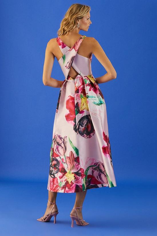 Coast Premium Print Twill Full Skirt Midi Dress 3
