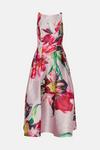 Coast Premium Print Twill Full Skirt Midi Dress thumbnail 4