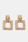 Coast Hammered Statement Square Earrings thumbnail 1