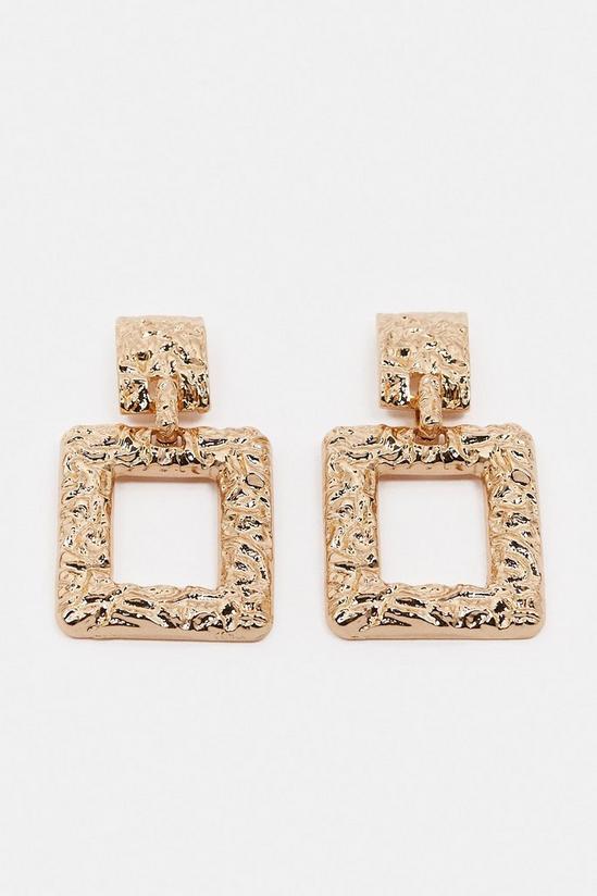Coast Hammered Statement Square Earrings 1